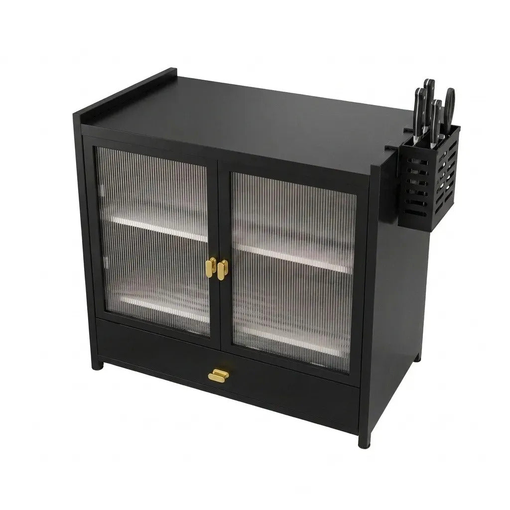 Mueble Organizador Cocina Alacena Platero Negro Multiuso