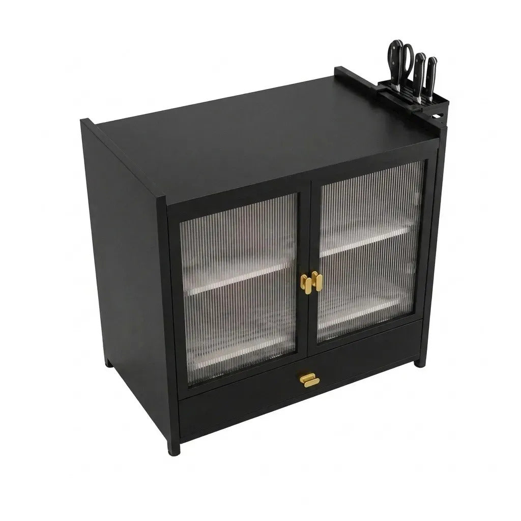 Mueble Organizador Cocina Alacena Platero Negro Multiuso