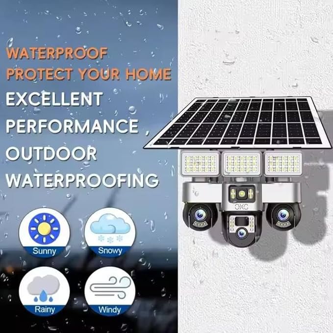 Camara WIFI Solar S30A 3 Lentes + Luz