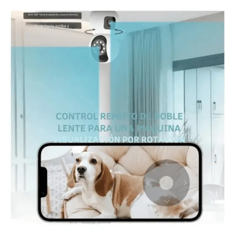 Cámara IP Doble Lente 360° WiFi | Interior | Visión Nocturna