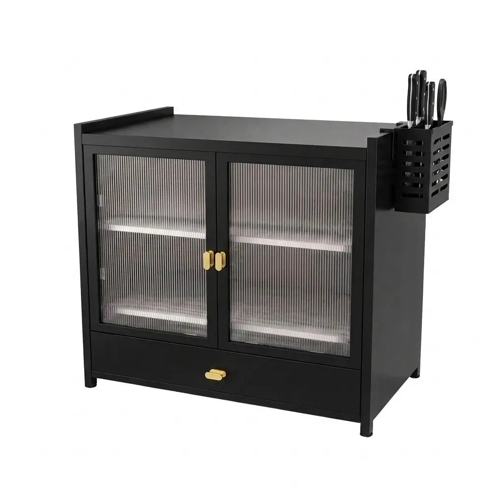 Mueble Organizador Cocina Alacena Platero Negro Multiuso