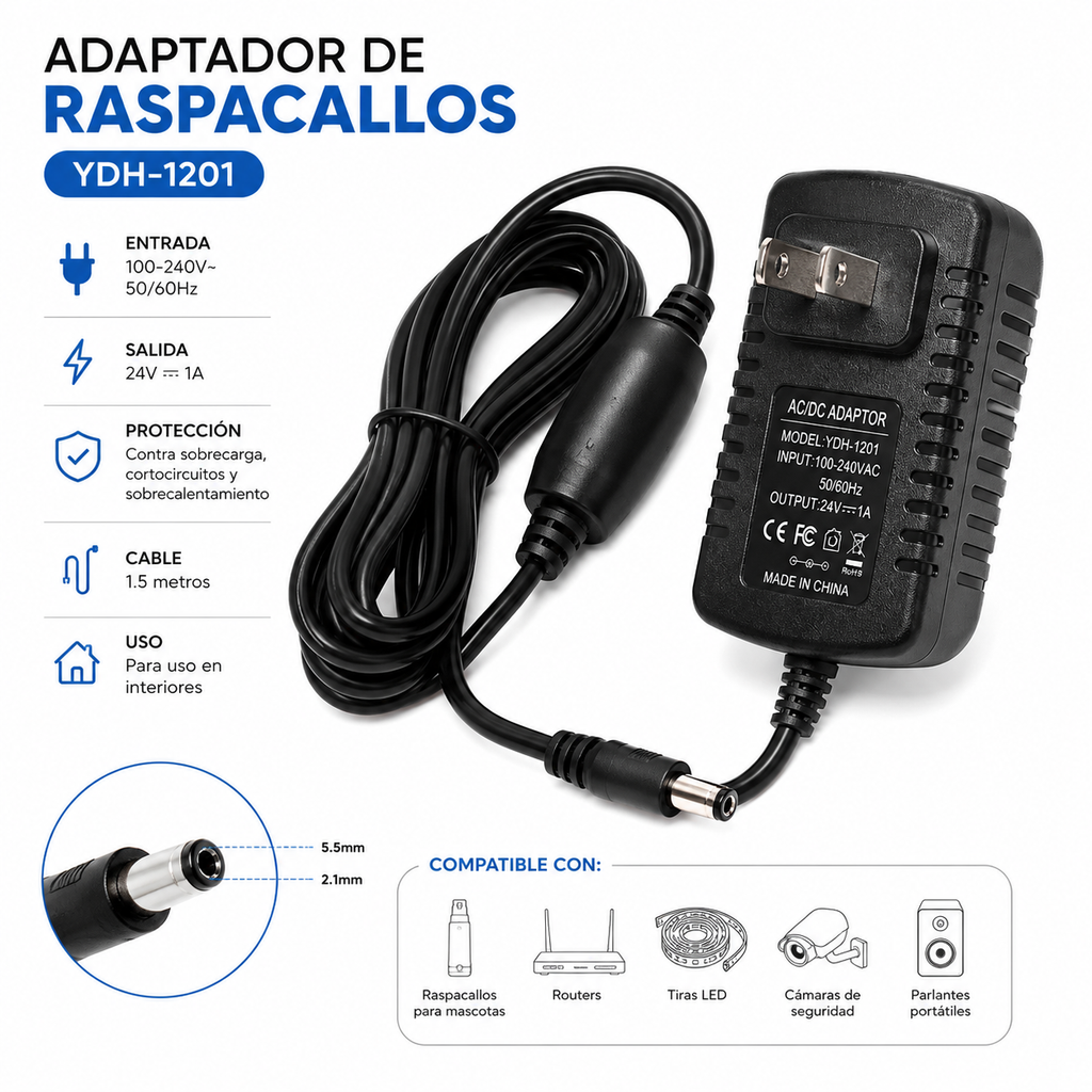 Adaptador de Corriente para Raspacallos GH-99