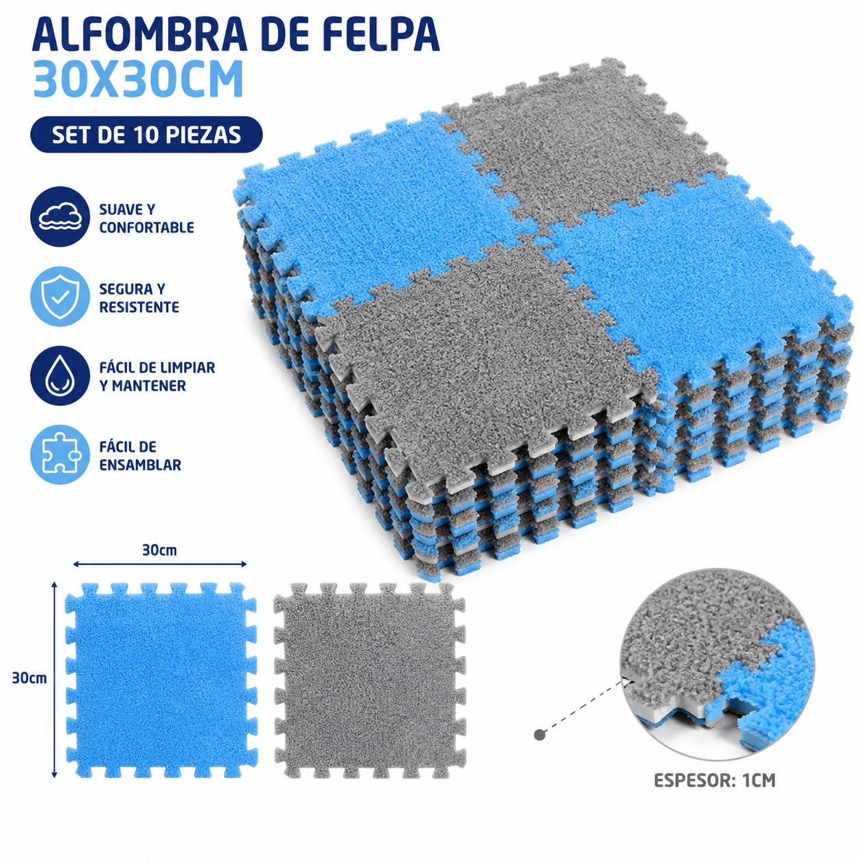 Alfombra de Felpa 30X30LA