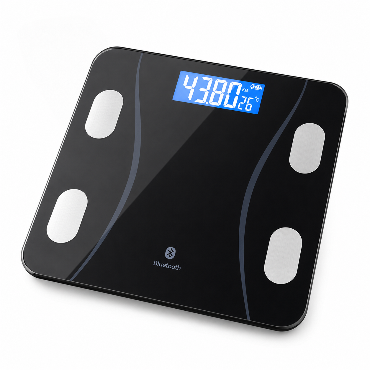 BÁSCULA DIGITAL BLUETOOTH INTELIGENTE 180 KG – PANTALLA LCD