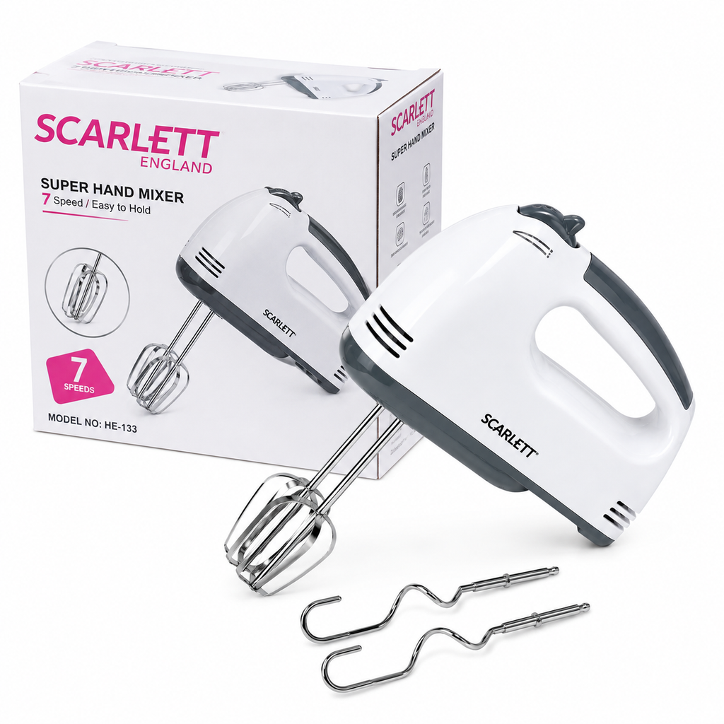 BATIDORA DE MANO ELÉCTRICA SCARLETT HE-133 – 7 VELOCIDADES
