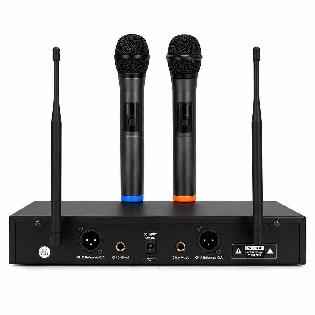 KIT MICRÓFONO INALÁMBRICO DOBLE SM-58II