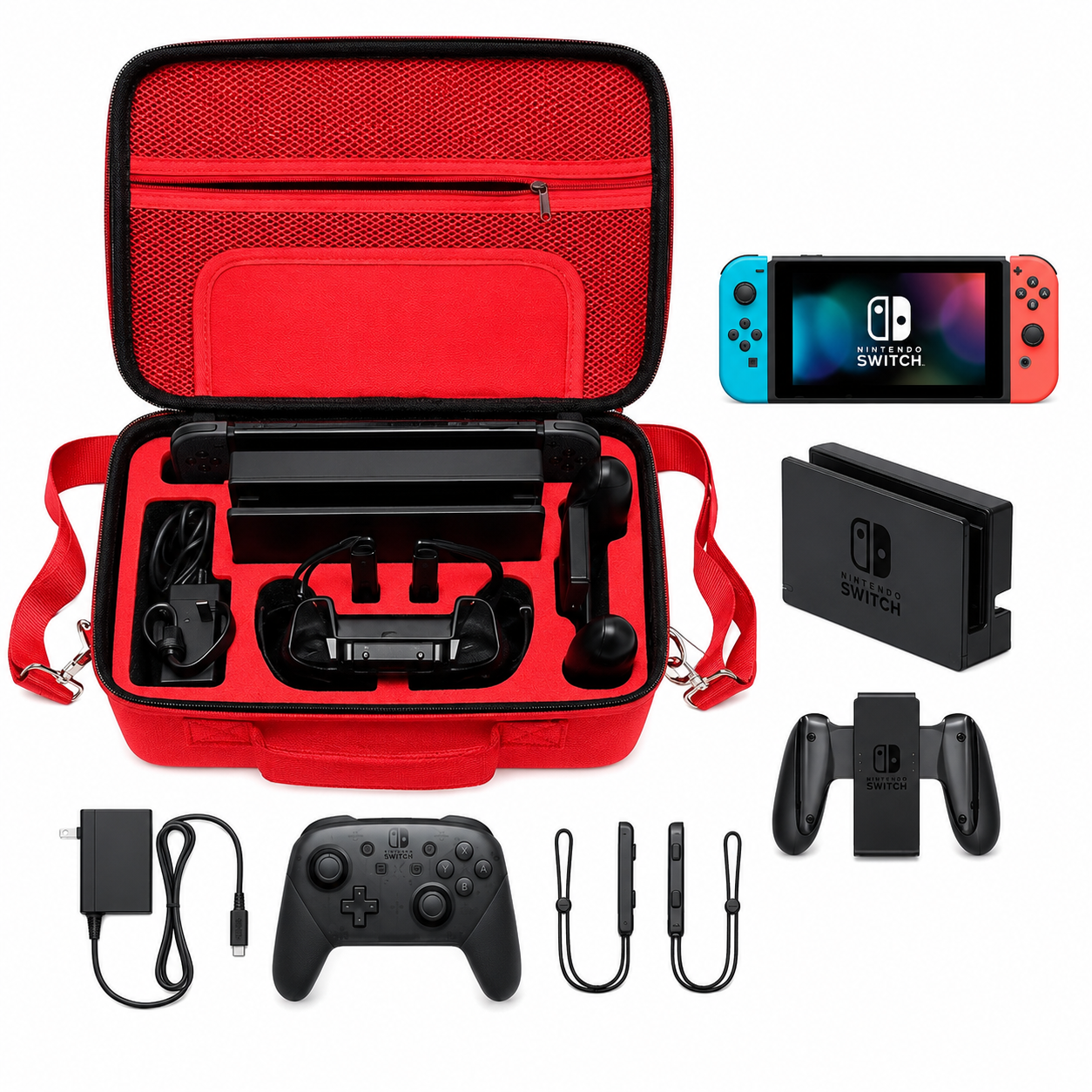 Maleta Almacenadora Nintendo Switch – Mario Bros Azul y Rojo