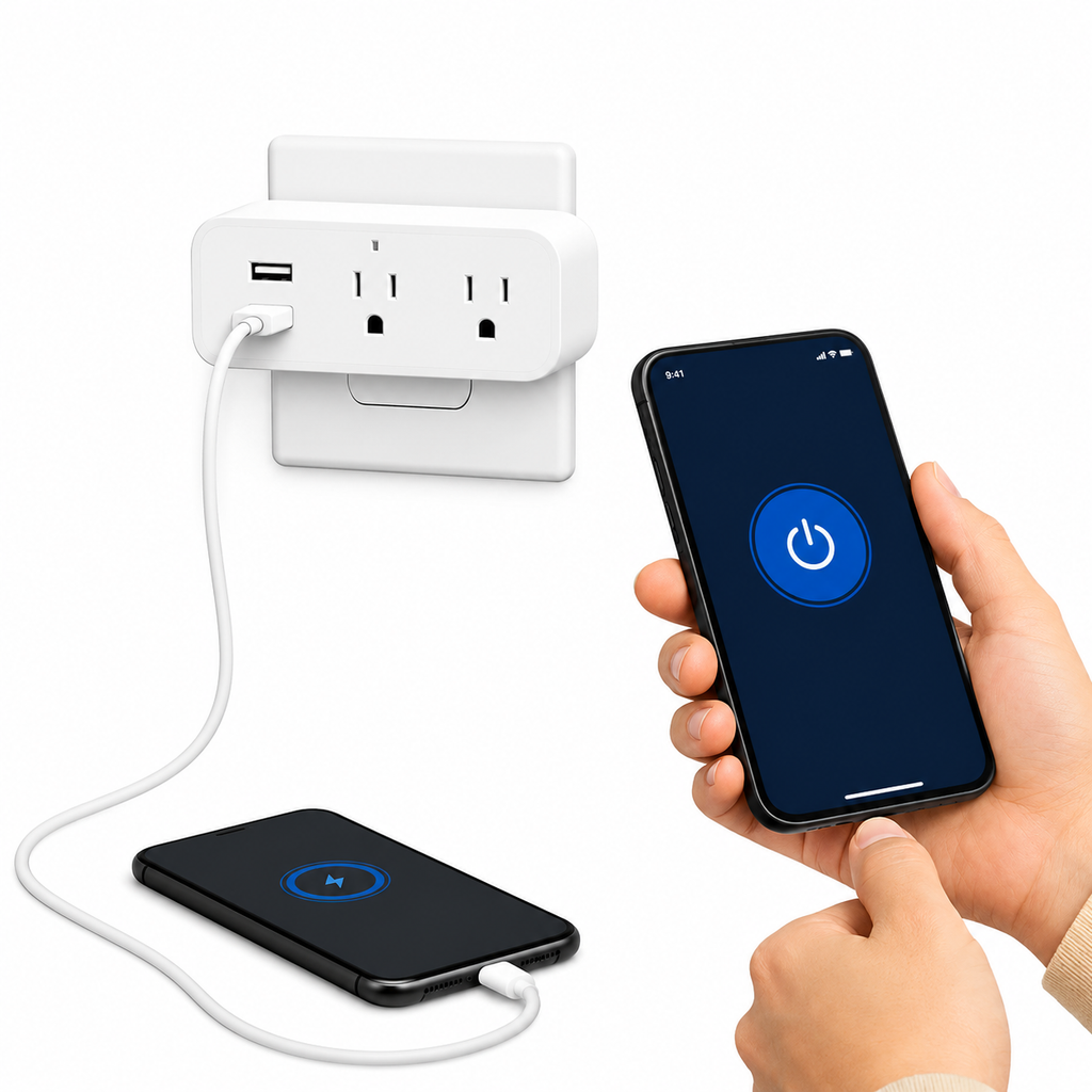Enchufe Inteligente Doble WiFi | Control Remoto desde el Celular