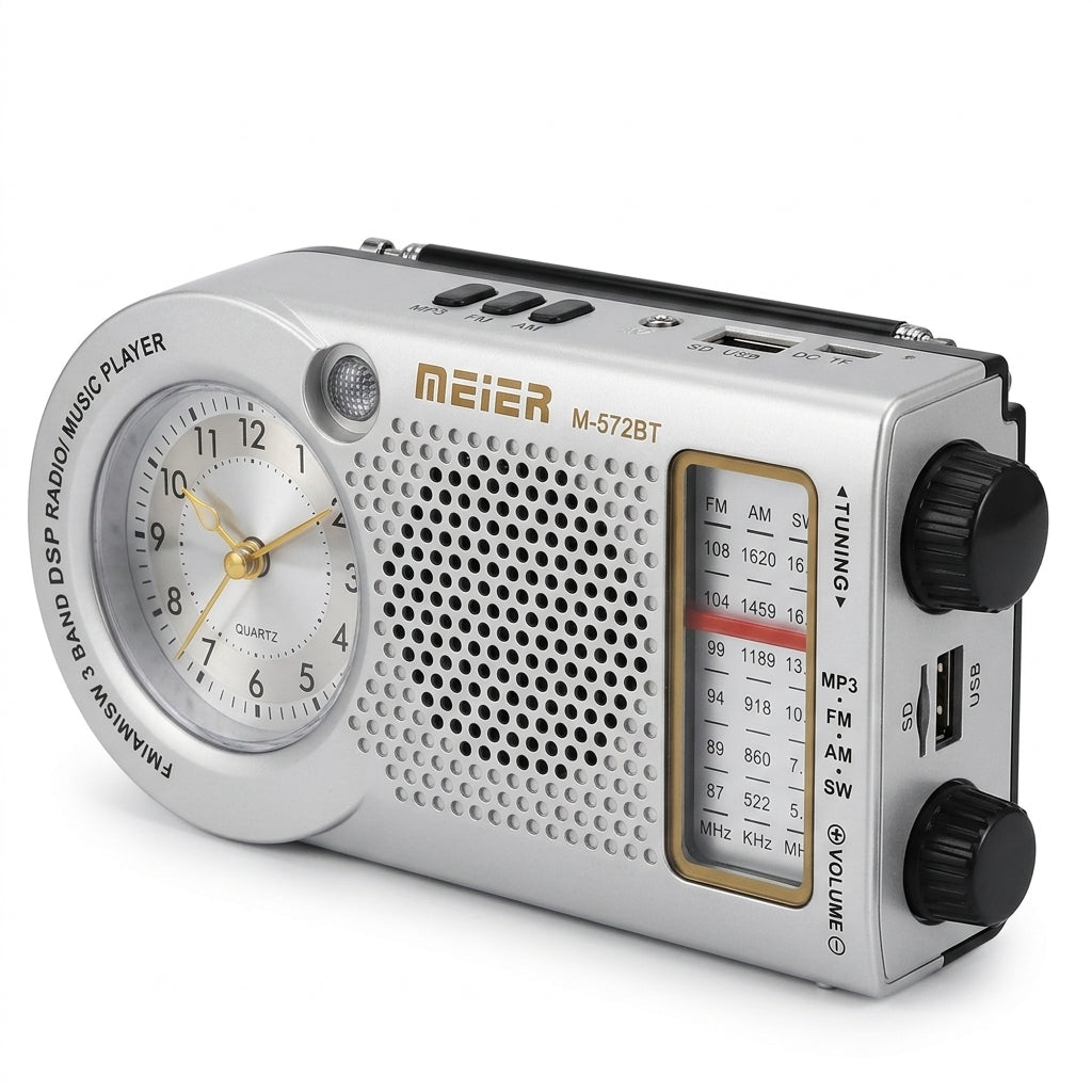 C-Radio Con Reloj Meimer / M-572