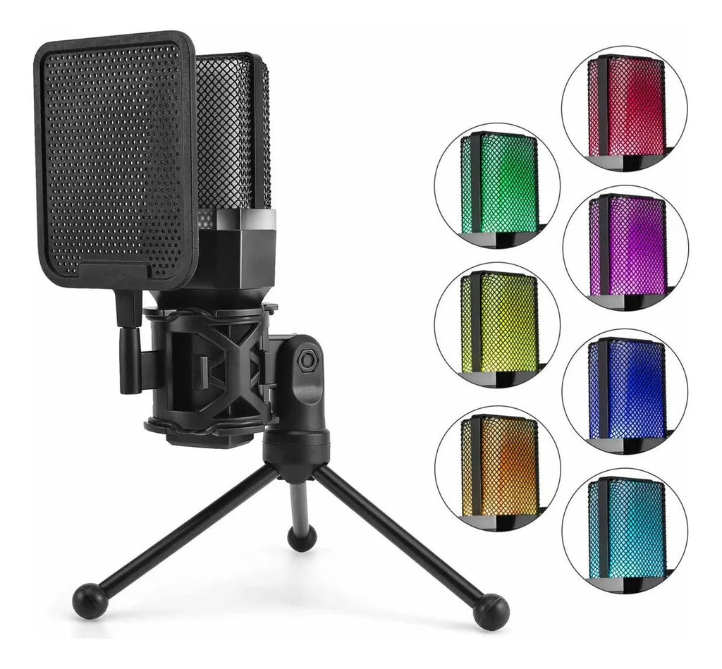 MICRÓFONO CONDENSADOR RGB X1S | Sonido Profesional para Streaming, Podcast y Gaming