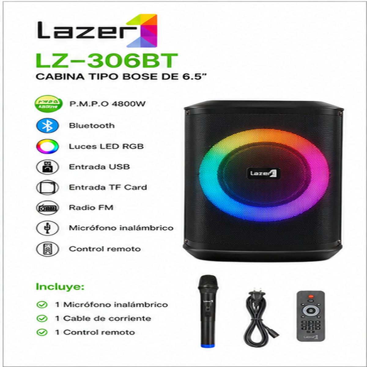 G-CABINA LAZER TIPO BOSE 6.5" / LZ-306