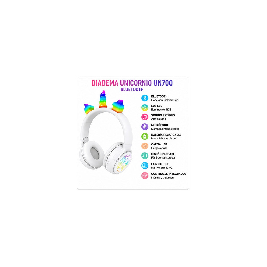 Diadema Unicornio UN700 Bluetooth