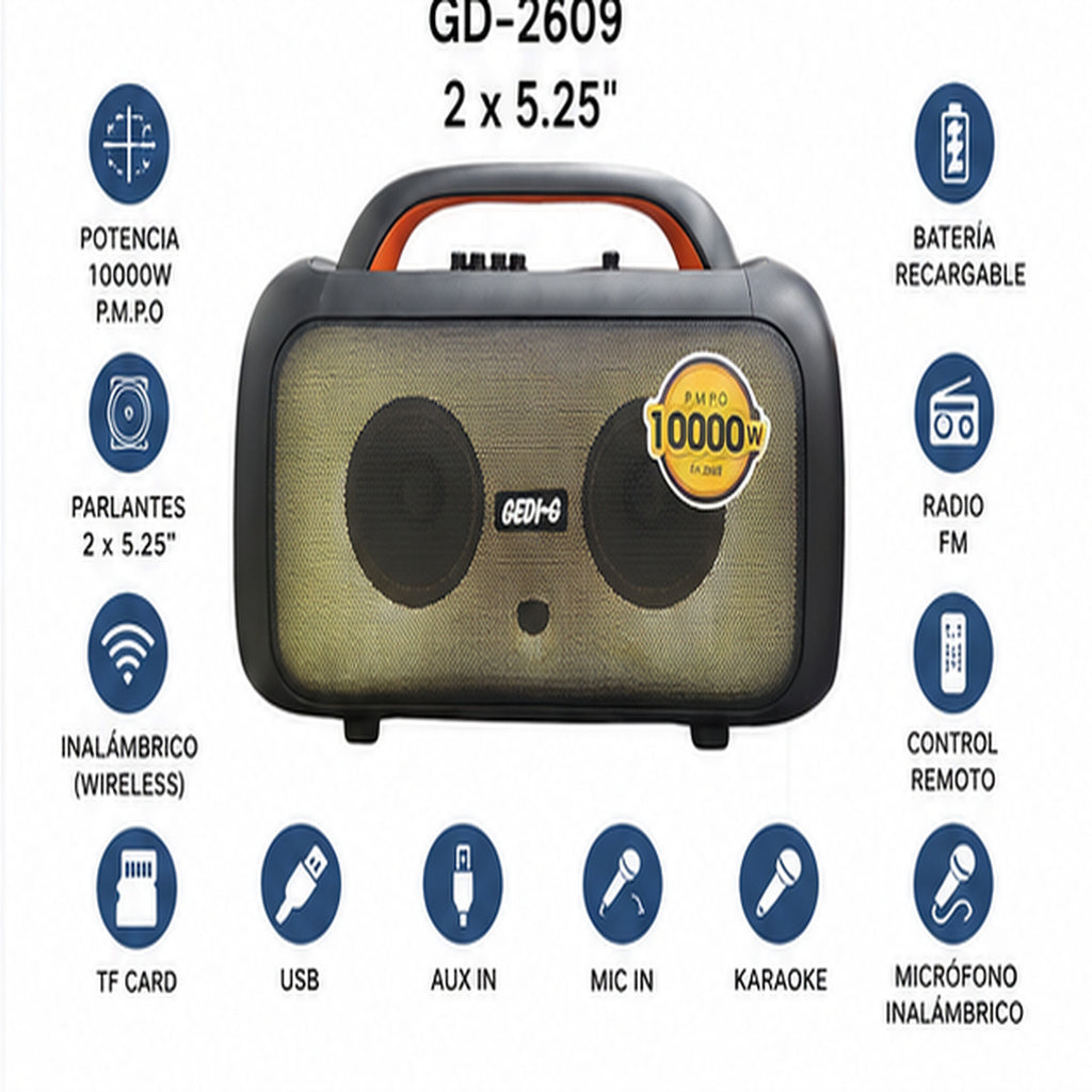 G-CABINA GEDI-G 2x5.25" / GD-2609
