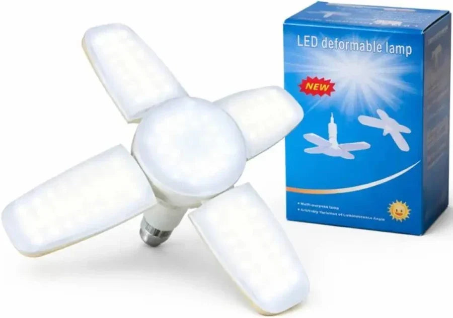 Bombillo Led 4 Aspas 60w Plegable Ahorro Energía Blanco