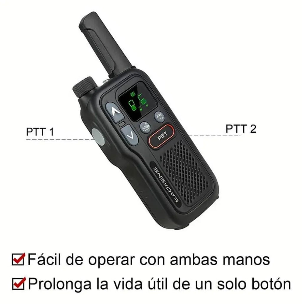 Radios de Comunicación Baofeng Walkie Talkie X2 Pantalla T18