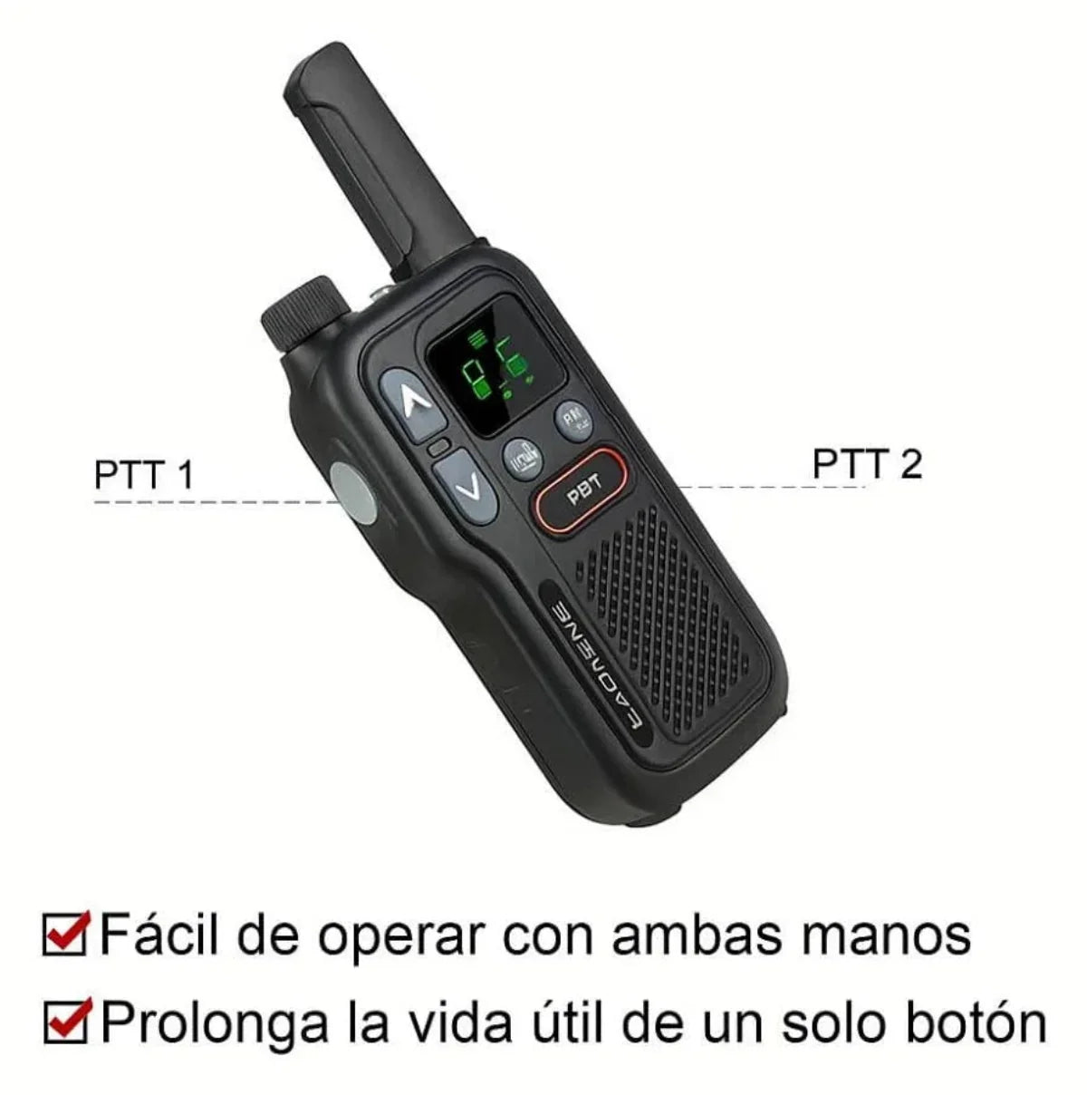 Radios de Comunicación Baofeng Walkie Talkie X2 Pantalla T18