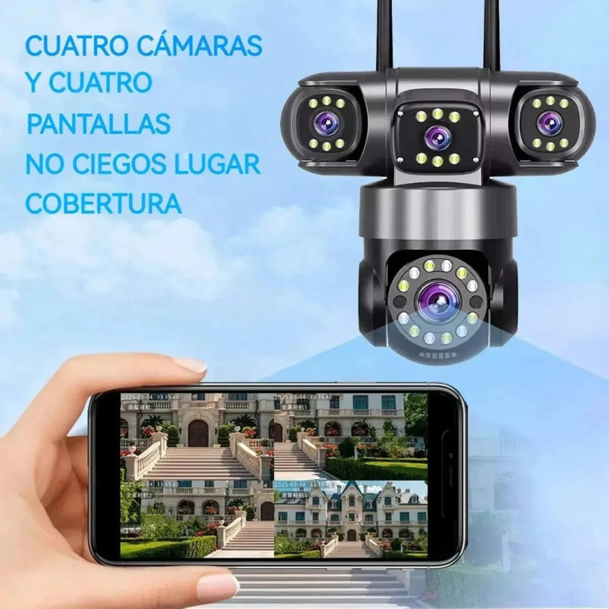 Camara Exterior YMS4 WIFI 4 Lentes