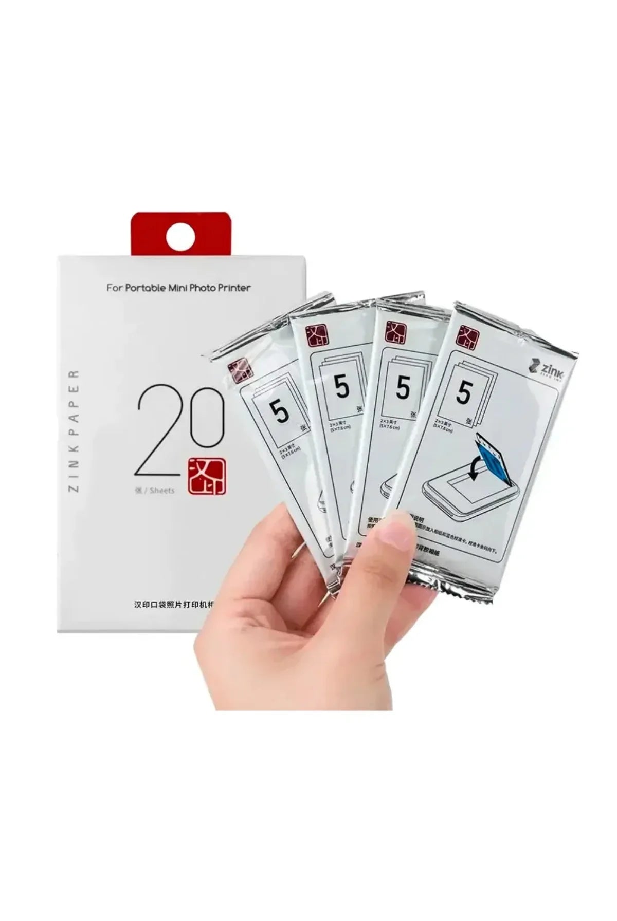 Papel Fotográfico Para Mini Impresora Mt53 - 20 Piezas