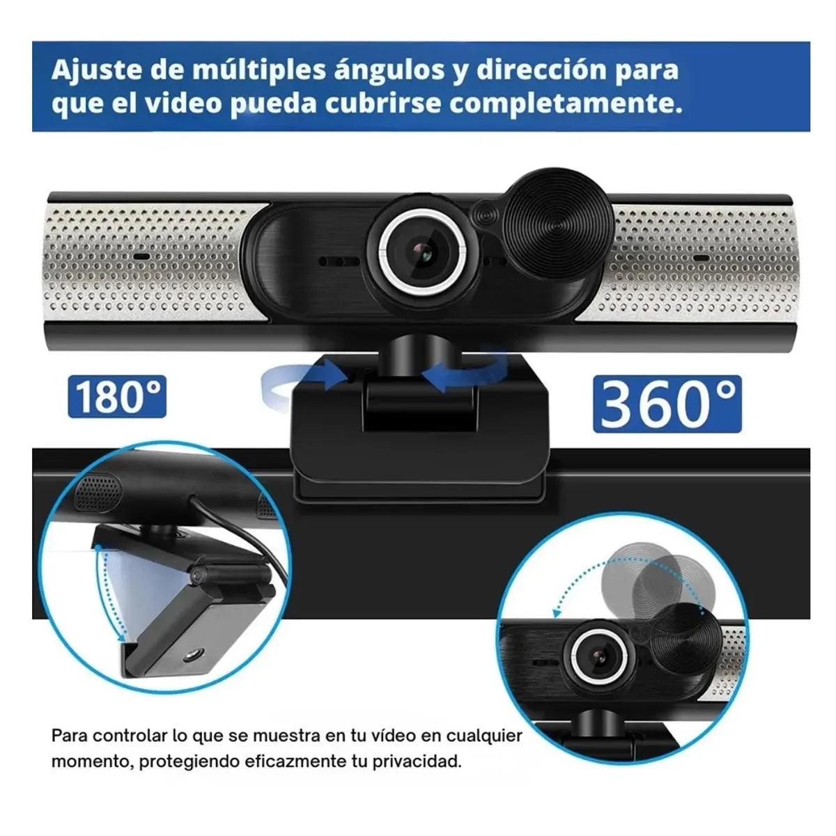 Camara PC 2K QHD De 5 MP Con Enfoque Automatico
